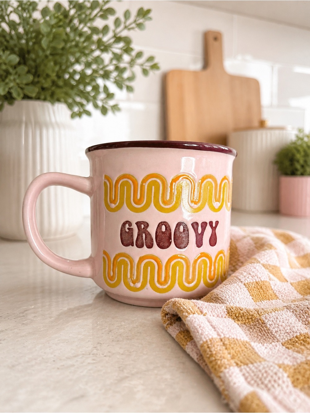 Groovy Retro Ceramic Mug | 70s Inspired